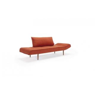 INNOVATION LIVING  Canape design ZEAL STYLETTO convertible lit 200*70 cm tissu Elegance Paprika.