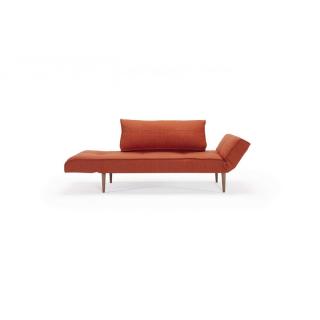 INNOVATION LIVING  Canape design ZEAL STYLETTO convertible lit 200*70 cm tissu Elegance Paprika.