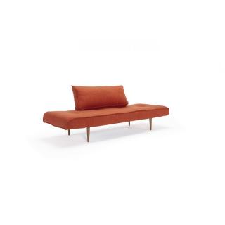 INNOVATION LIVING  Canape design ZEAL STYLETTO convertible lit 200*70 cm tissu Elegance Paprika.