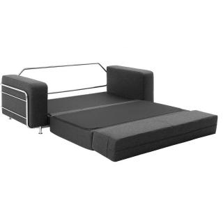 Canapé lit convertible design SILVER cadre métal chromé couchage 140*196cm  SOFTLINE