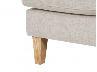 Canapé droit 2 places LANA tissu beige pieds bois clair