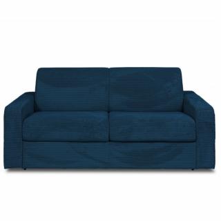 Canapé convertible express MIDNIGHT 120cm matelas 16cm velours côtelé zoom bleu
