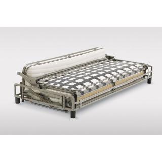 Canapé lit 3 places PARIS en microfibre noir couchage 140cm ouverture express sommier lattes RENATONISI