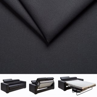 Canapé convertible OMEGA ouverture EXPRESS couchage 140 cm dossier têtières réglables tissu gris
