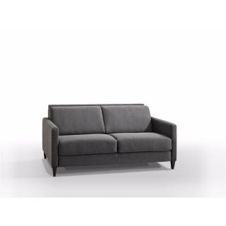 Canapé convertible EXPRESS OSLO tweed vert lime Couchage 160cm matelas 16 cm