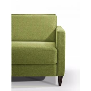 Canapé convertible EXPRESS OSLO tweed vert lime Couchage 160cm matelas 16 cm