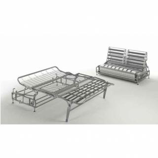 Canapé convertible EXPRESS OSLO tweed vert lime Couchage 160cm matelas 16 cm