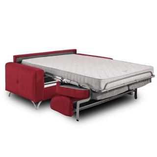 Canapé convertible EXPRESS  SQUADRA 120 cm  polyuréthane rouge clair sommier lattes RENATONISI