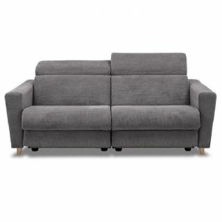 Canapé fixe 3 places WAGRAM gris cendré