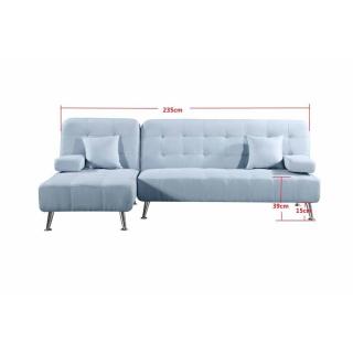 Ensemble DANTE convertible 3 pièces canapé méridienne fauteuil tissu tweed
