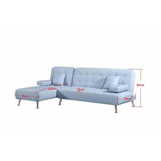 Ensemble DANTE convertible 3 pièces canapé méridienne fauteuil tissu tweed