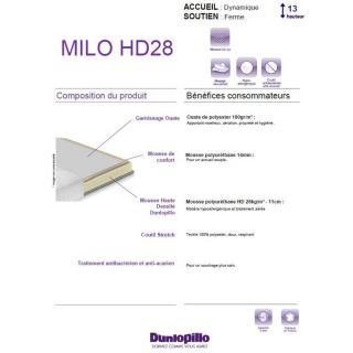 Canapé convertible BZ MILO imprimé système Slyde matelas DUNLOPILLO 13cm