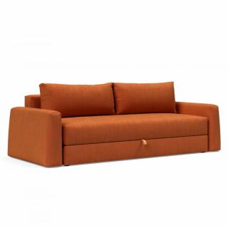 INNOVATION LIVING  Canapé lit CONE convertible 160x195 tissu Esina Rust Orange 
