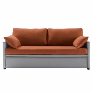 Canapé-lit gigogne DUETTO sommier métal matelas 12 cm 