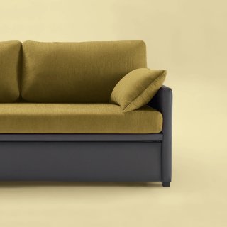 Canapé-lit gigogne DUETTO sommier métal matelas 12 cm 