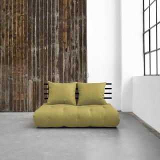 Canapé lit noir SHIN SANO futon avocat couchage 140*200cm