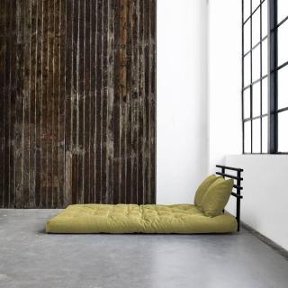Canapé lit noir SHIN SANO futon avocat couchage 140*200cm