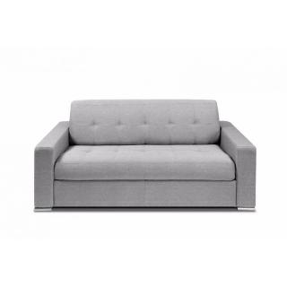 Canapé convertible 3 places MOJITO matelas 15cm système express sommier lattes 140cm tissu microfibre gris silex
