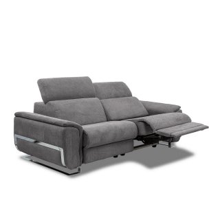 Canapé 3 places relax électrique REAUMUR avec système zéro wall gris clair