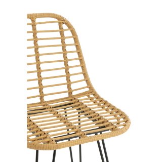 Chaise de Bar Jardin RAPHA  Métal / Rotin 