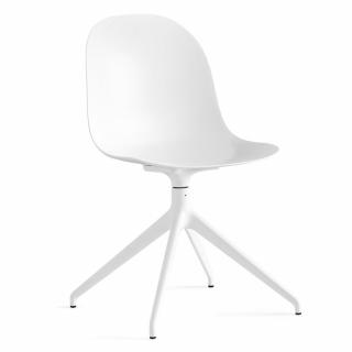 Chaise pivotant ACADEMY 360 pieds aluminium assise plastique blanc Chaise pivotant ACADEMY 360 pieds aluminium assise plastique blanc