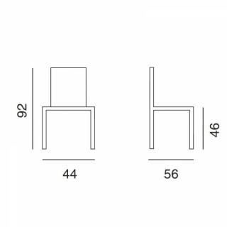 Lot de 2 chaises design HELLEN polyuréthane façon cuir noir pieds laqués noir