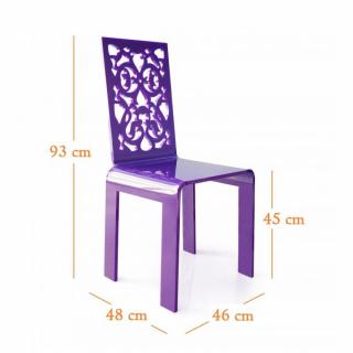 DENTELLE Chaise en plexi mauve par ACRILA