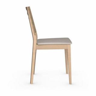Chaise italienne STYLE  structure chêne assise tissus