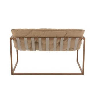 Chaise LIVIE 2 personnes  Marron Foncé