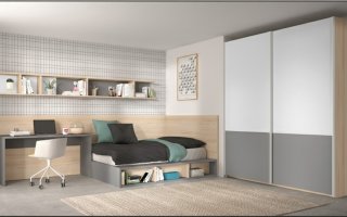 Composition Chambre F-809 Finition : Ambar - Piedra - Blanco