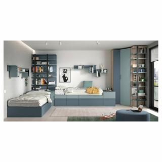 Composition Chambre F-834 Finition : Habana - Ocean - Avio / Poignée Most - Look