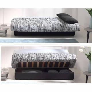 CLIC CLAC convertible LAUSANNE imprimé Manhattan 130*190cm matelas 12cm