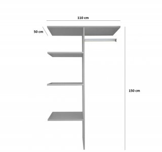 Cloison de separation BLUNT largeur 110 cm pour armoire hauteur 200 cm 