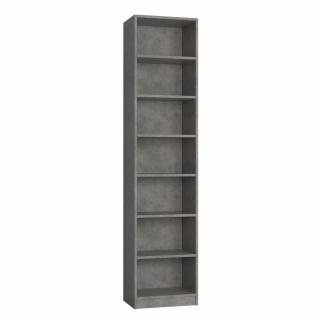 Armoire de rangement bibliothèque gris béton L:50 x 35 H: 219 cm