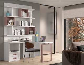 Composition bureau F-804 Finition : Tiza - Rosado / Poignée Circus 