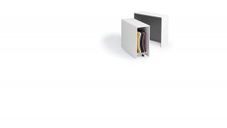 Console extensible Design BALTO avec tables dépliables/chaises intégrées Blanc Mat/Structure Blanc