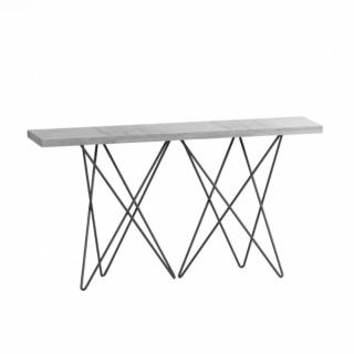 Table console extensible 6 couverts HERMES 140 cm pieds métal plateau stratifié écologique