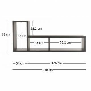 DOMINO étagère modulable wengé 3 casiers