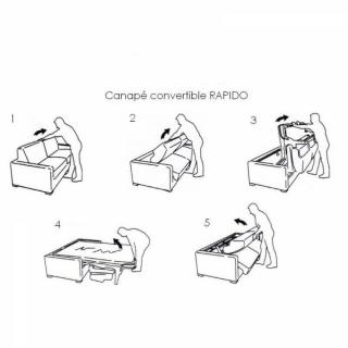 Canapé-Lit 2-3 Places DREAMER Convertible express 120*192*16  microfibre vert matelas 16 cm