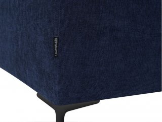 Ensemble canapé droit 3+2 places LANA tissu bleu pieds métal