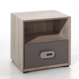 Ensemble chambre enfant AMAURY chêne/marron 3 éléments couchage 90 x 200cm
