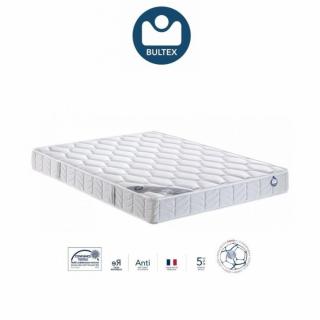 Canapé convertible EXPRESS PREMIUM 120 cm tissu enduit rouge sommier lattes matelas BULTEX