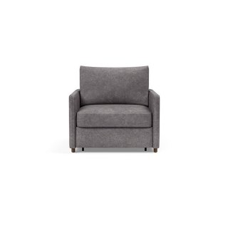 INNOVATION LIVING  Fauteuil NEAH SLIM convertible 80x195 tissu Avella Warm Grey