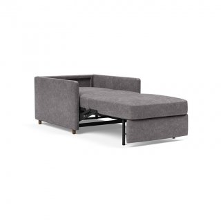 INNOVATION LIVING  Fauteuil NEAH SLIM convertible 80x195 tissu Avella Warm Grey