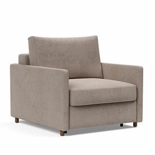 INNOVATION LIVING  Fauteuil NEAH SLIM convertible 80x195 tissu Cordufine Beige