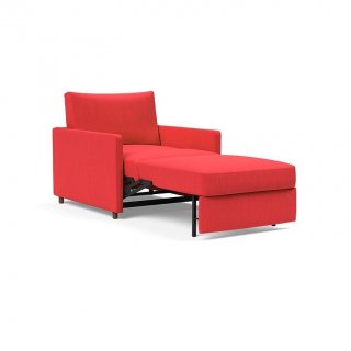 INNOVATION LIVING  Fauteuil NEAH SLIM convertible 80x195 tissu Elegance Red