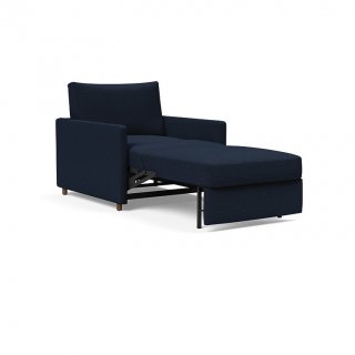 INNOVATION LIVING  Fauteuil NEAH SLIM convertible 80x195 tissu Mixed Dance Blue