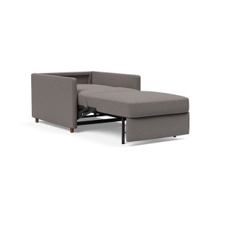 INNOVATION LIVING  Fauteuil NEAH SLIM convertible 80x195 tissu Mixed Dance Grey