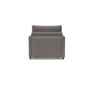 INNOVATION LIVING  Fauteuil NEAH SLIM convertible 80x195 tissu Mixed Dance Grey