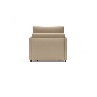 INNOVATION LIVING  Fauteuil NEAH SLIM convertible 80x195 tissu Phobos Mocha